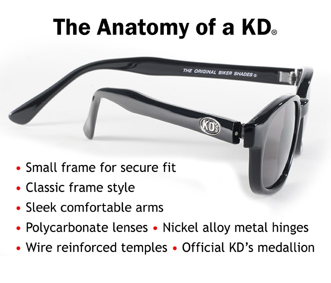 The Original KD's Biker Sunglasses Motorcycle Sunglasses